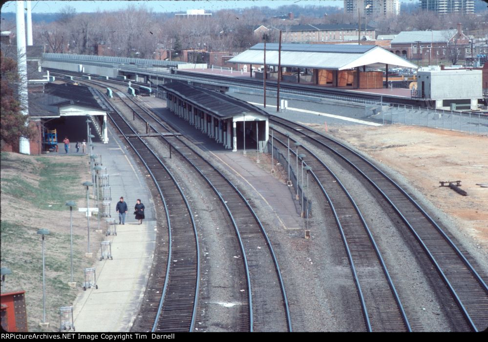 Alexandria, VA Amtrak & METRO station from rte. 236 overpass